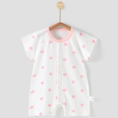 Body đùi cộc tay cúc giữa vải cotton thông hơi mềm mại thấm hút mồ hôi cho bé sơ sinh mặc mùa hè 𝟐𝟖𝐁𝐃𝐃𝐔
