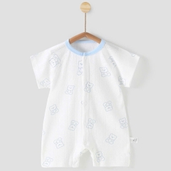 Body đùi cộc tay cúc giữa vải cotton thông hơi mềm mại thấm hút mồ hôi cho bé sơ sinh mặc mùa hè 𝟐𝟖𝐁𝐃𝐃𝐔