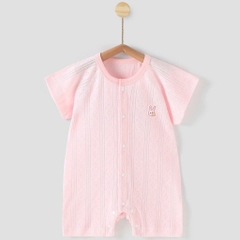Body đùi cộc tay cúc giữa vải cotton thông hơi mềm mại thấm hút mồ hôi cho bé sơ sinh mặc mùa hè 𝟐𝟖𝐁𝐃𝐃𝐔