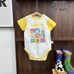 Bodysuits Cộc Tay Mùa Hè Cotton Thoáng Mát Mùa Hè Cho Bé Trai, Bé Gái 01BDS