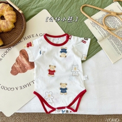 Bodysuits Cộc Tay Mùa Hè Cotton Thoáng Mát Mùa Hè Cho Bé Trai, Bé Gái 01BDS