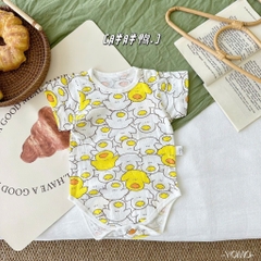 Bodysuits Cộc Tay Mùa Hè Cotton Thoáng Mát Mùa Hè Cho Bé Trai, Bé Gái 01BDS