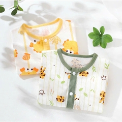Body đùi cộc tay vải thông hơi mỏng mát họa tiết dễ thương cho bé trai bé gái sơ sinh 𝟒𝟎𝐁𝐃𝐃𝐔