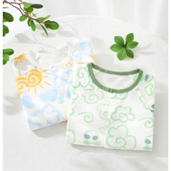 Body đùi cộc tay cotton mèm mịn phối lưới mỏng mát cho bé sơ sinh mặc mùa hè 𝟒𝟏𝐁𝐃𝐃𝐔