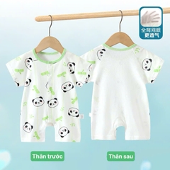 Body đùi cộc tay cotton mèm mịn phối lưới mỏng mát cho bé sơ sinh mặc mùa hè 𝟒𝟏𝐁𝐃𝐃𝐔