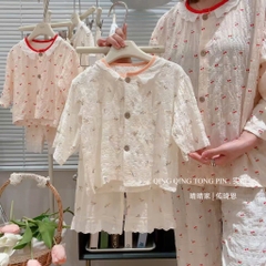 Bộ dài tay mỏng đáng yêu cho bé gái mặc hè thu phong cách Hàn Quốc 𝟎𝟐𝐁𝐃𝐓