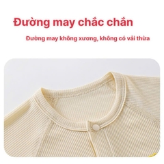 Body đùi cộc tay cúc giữa vải cotton mỏng mát, có dãn thấm hút mồ hôi cho bé trai bé gái sơ sinh 𝟔𝟏𝐁𝐃𝐃𝐔