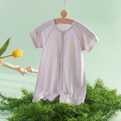 Body đùi cộc tay cúc giữa vải cotton mỏng mát, có dãn thấm hút mồ hôi cho bé trai bé gái sơ sinh 𝟔𝟏𝐁𝐃𝐃𝐔