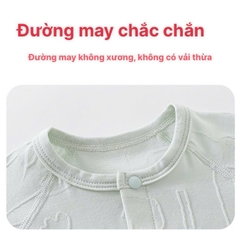 Bộ áo liền thân cộc tay cúc giữa, body đùi cotton mỏng mát cho bé sơ sinh mặc mùa hè 𝟔𝟐𝐁𝐃𝐃𝐔