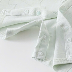 Bộ áo liền thân cộc tay cúc giữa, body đùi cotton mỏng mát cho bé sơ sinh mặc mùa hè 𝟔𝟐𝐁𝐃𝐃𝐔