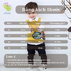 Áo gile len họa tiết khủng long cho bé hàng Quảng Châu cho bé yêu