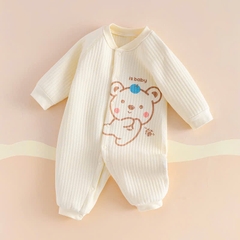 Body nỉ bông dài tay thu đông họa tiết dễ thương cho bé sơ sinh hàng Quảng Châu cao cấp