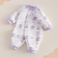 Body nỉ bông dài tay thu đông họa tiết dễ thương cho bé sơ sinh hàng Quảng Châu cao cấp