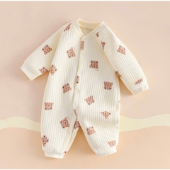 Body nỉ bông dài tay thu đông họa tiết dễ thương cho bé sơ sinh hàng Quảng Châu cao cấp