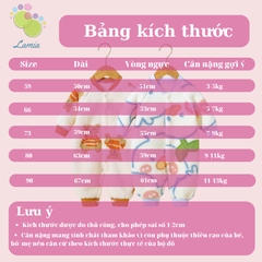 Bộ đồ liền thân Lamia body nỉ lông dài tay cho bé trai bé gái sơ sinh 𝟒𝟔𝐁𝐃𝐃