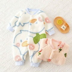Bộ đồ liền thân Lamia body nỉ lông dài tay cho bé trai bé gái sơ sinh 𝟒𝟔𝐁𝐃𝐃