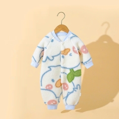 Bộ đồ liền thân Lamia body nỉ lông dài tay cho bé trai bé gái sơ sinh 𝟒𝟔𝐁𝐃𝐃