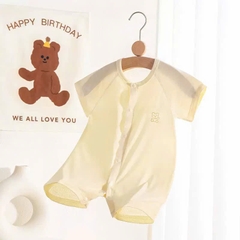 Bodysuits Body Cotton Hè Xuất Nhật Cho Bé Trai Bé Gái Sơ Sinh