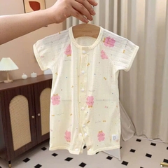 Bộ Body Đùi Cúc Giữa Mùa Hè Mỏng Mát Họa Tiết Đáng Yêu Cho Bé Sơ Sinh 24BDDU