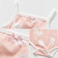Jumsuit Body 2 Dây Hè Dễ Thương Cho Bé Gái
