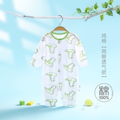 Body Cúc Giữa Dài Tay Hè Thu Mỏng Mát Cho Bé Nằm Điều Hoà 01BDD