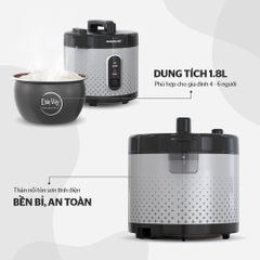 NỒI CƠM ĐIỆN 1.8L SUNHOUSE SHD8624