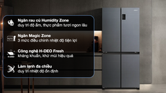 Tủ lạnh Aqua Inverter 469 lít Multi Door AQR-M536XA(SL)