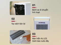 Máy hút ẩm dân dụng Fujihome DH14 – Công suất 14 lít/ngày, cảm biến thông minh, lọc khí Ion kép, vận hành êm ái