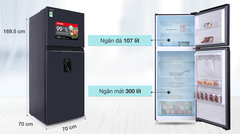 Tủ lạnh Toshiba Inverter 407 lít GR-RT535WE-PMV(06)-MG