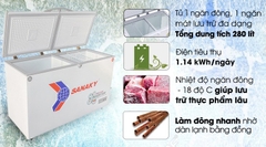 Tủ đông Sanaky Inverter 280 lít VH-4099W3