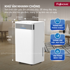 Máy hút ẩm dân dụng Fujihome DH12NW – Công suất 12 lít/ngày, lọc không khí, điều khiển thông minh