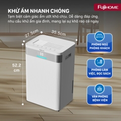 Máy hút ẩm dân dụng Fujihome DH40NW – 40 L/ngày, Ionizer & Wi‑Fi