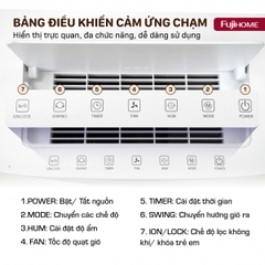 Máy hút ẩm dân dụng Fujihome DH40NW – 40 L/ngày, Ionizer & Wi‑Fi