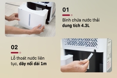 Máy hút ẩm dân dụng Fujihome DH18W – Công suất 18 lít/ngày, lọc khí kép, cảm biến thông minh, dành cho phòng lớn