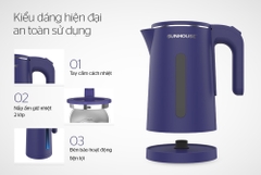 Ấm Siêu Tốc Inox 2 Lớp 1.8 Lít Sunhouse HTD1355