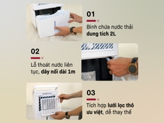Máy hút ẩm dân dụng Fujihome DH14 – Công suất 14 lít/ngày, cảm biến thông minh, lọc khí Ion kép, vận hành êm ái