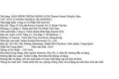 Màn hình thông minh Xiaomi 4K 100 inch Smart Display Max ELA5690GL 2025