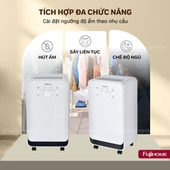Máy hút ẩm dân dụng Fujihome DH10 – Công suất 10 lít/ngày, thiết kế gọn gàng, hoạt động êm ái, phù hợp gia đình Việt