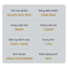 Máy Xay Nấu Đa Năng OLIVO X24 PRO