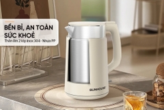 Ấm Siêu Tốc Inox 2 Lớp 2.0 Lít Sunhouse SHD1387