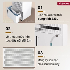Máy hút ẩm dân dụng Fujihome DH16NW – 16 L/ngày, Kết nối Wi‑Fi Thông minh