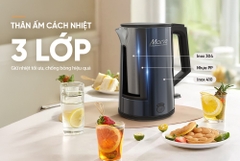 Ấm Siêu Tốc Inox 3 Lớp Sunhouse 1.0 Lít HTD1373