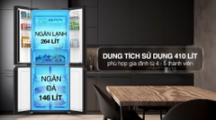 Tủ lạnh Aqua Inverter 410 lít Multi Door AQR-M466XA(GB)
