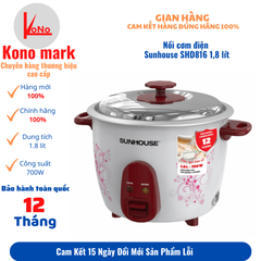 Nồi Cơm Điện Nắp Rời 1.8 Lít Sunhouse SHD8126