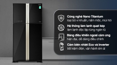 Tủ lạnh Hitachi Inverter 509 lít Multi Door R-FW650PGV8 GBK