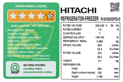 Tủ lạnh Hitachi Inverter 573 lít Side By Side R-SX800GPGV0 GBK