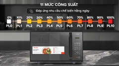 Lò vi sóng Toshiba MM-EM25PE(BM) – Dung tích 25 lít, công suất 800W, 11 mức công suất, 6 thực đơn tự động, mặt gương sang trọng, điều khiển cảm ứng