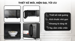 Lò vi sóng Toshiba MM-EM25PE(BM) – Dung tích 25 lít, công suất 800W, 11 mức công suất, 6 thực đơn tự động, mặt gương sang trọng, điều khiển cảm ứng