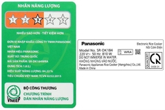 Nồi cơm điện tử Panasonic 1.8 lít SR-DK184WRA