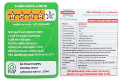 Nồi cơm nắp gài Sunhouse 1.8 lít SHD8602